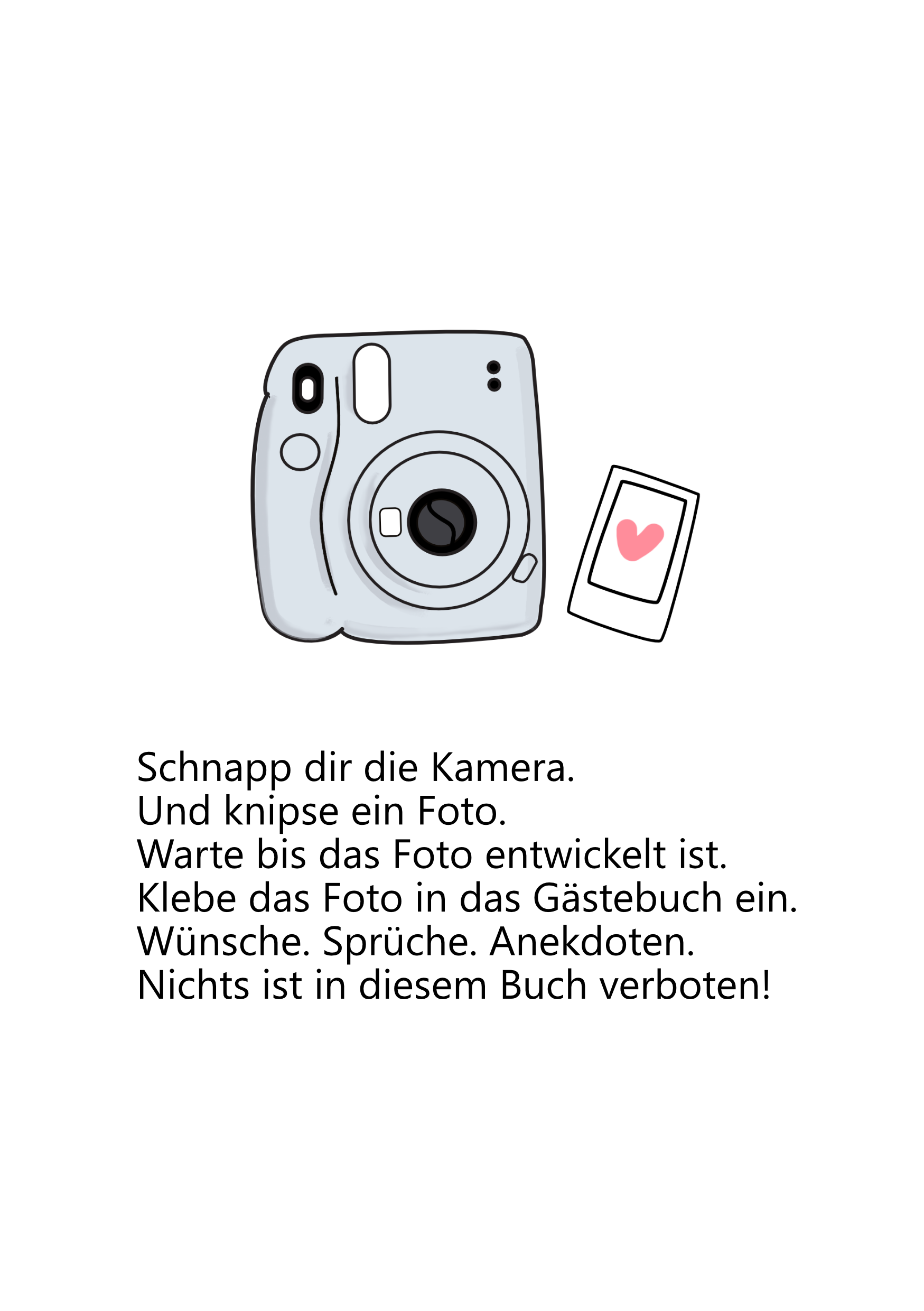 Gästebuch Einleitung Instax Mini 11