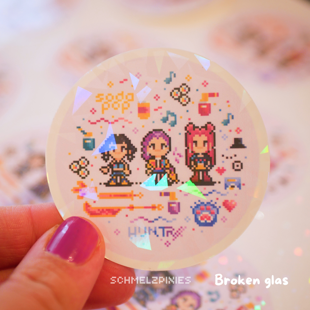 Pixel K-Pop Girls I 1 Pixel Charakter I mit Auswahl an Folieneffekten