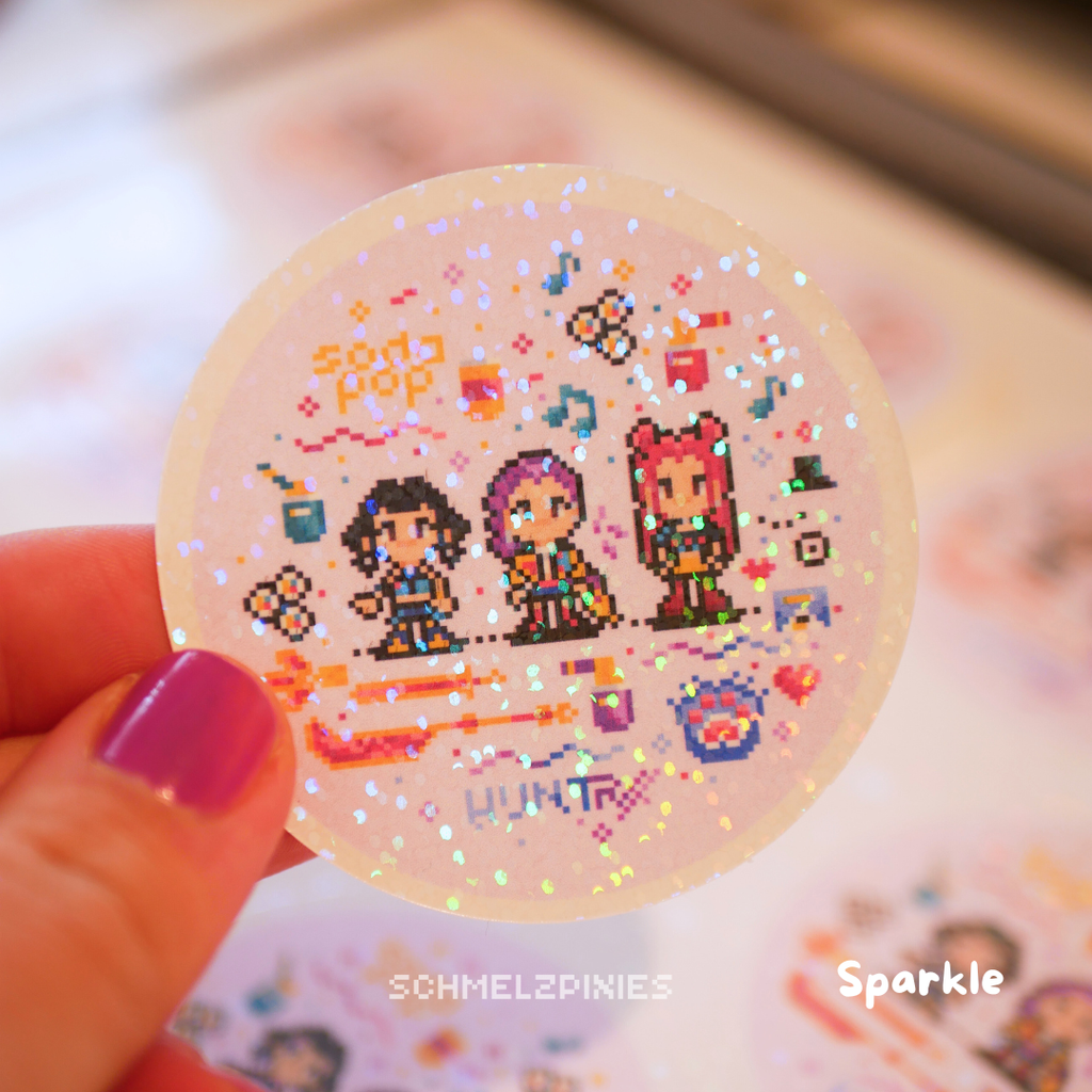 Pixel K-Pop Girls I 1 Pixel Charakter I mit Auswahl an Folieneffekten