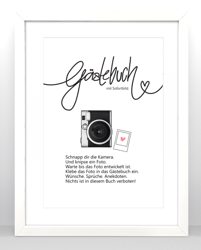 Gästebuch Einleitung Instax Mini 90