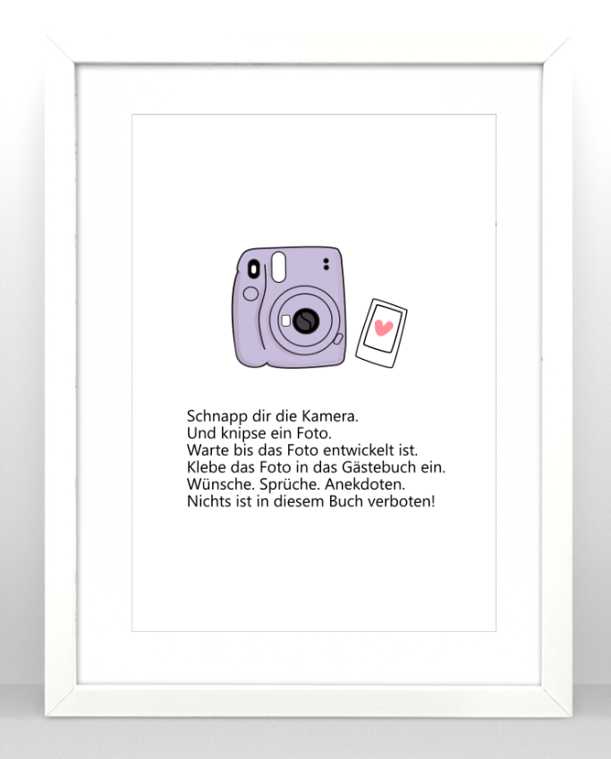 Gästebuch Einleitung Instax Mini 11