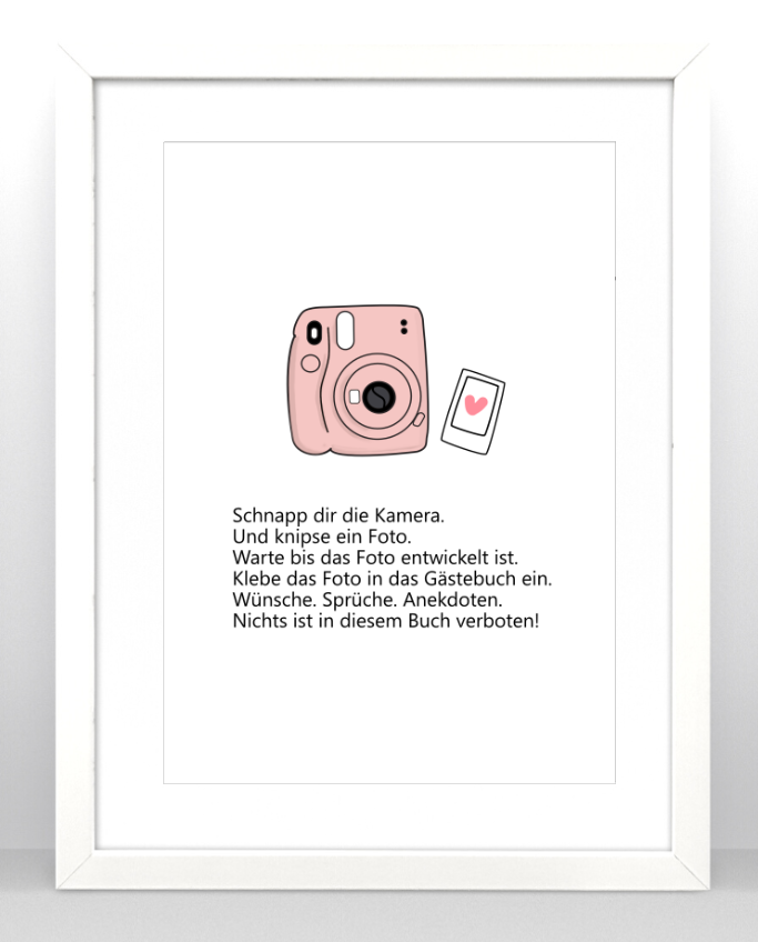 Gästebuch Einleitung Instax Mini 11