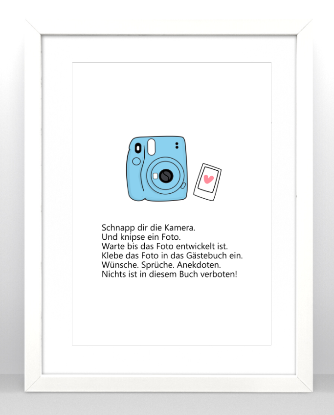 Gästebuch Einleitung Instax Mini 11