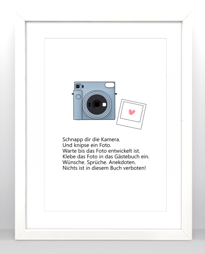 Gästebuch Einleitung Instax SQ1