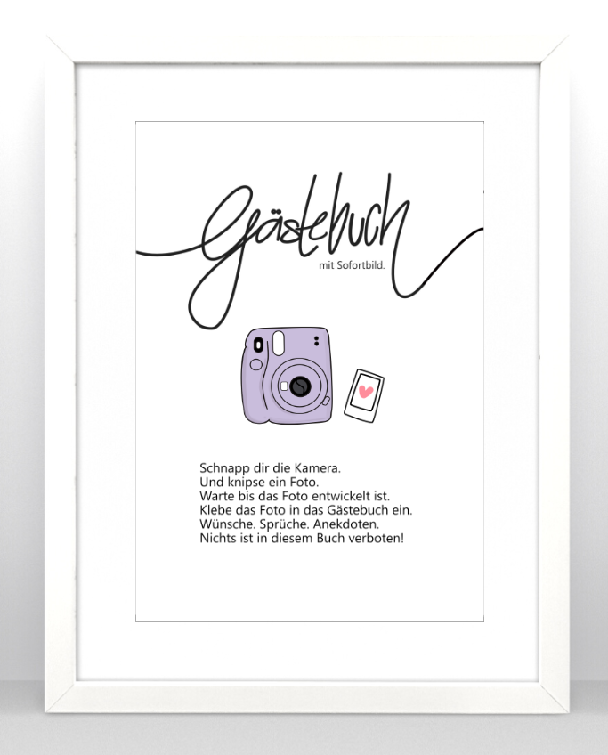 Gästebuch Einleitung Instax Mini 11