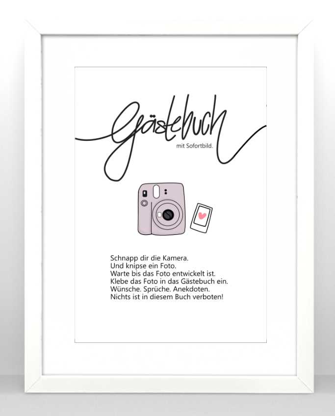 Gästebuch Einleitung Instax Mini 12