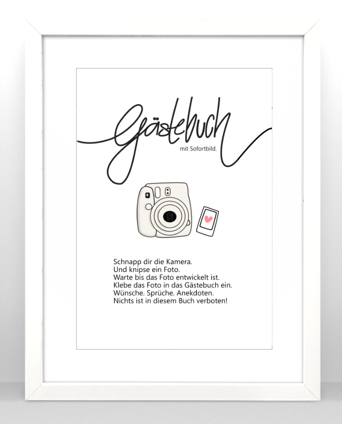 Gästebuch Einleitung Instax Mini 8