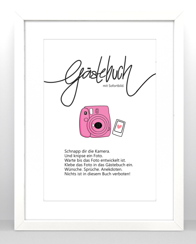Gästebuch Einleitung Instax Mini 9