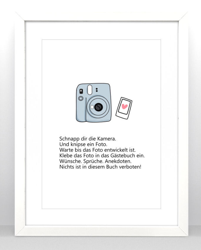 Gästebuch Einleitung Instax Mini 12