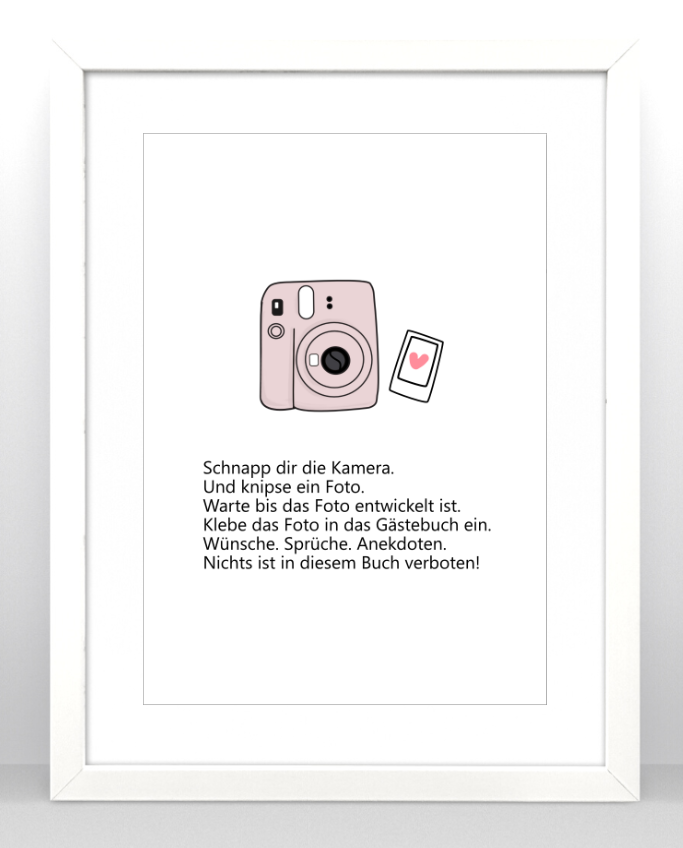 Gästebuch Einleitung Instax Mini 12
