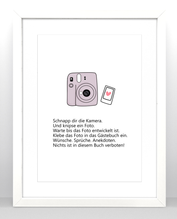 Gästebuch Einleitung Instax Mini 12