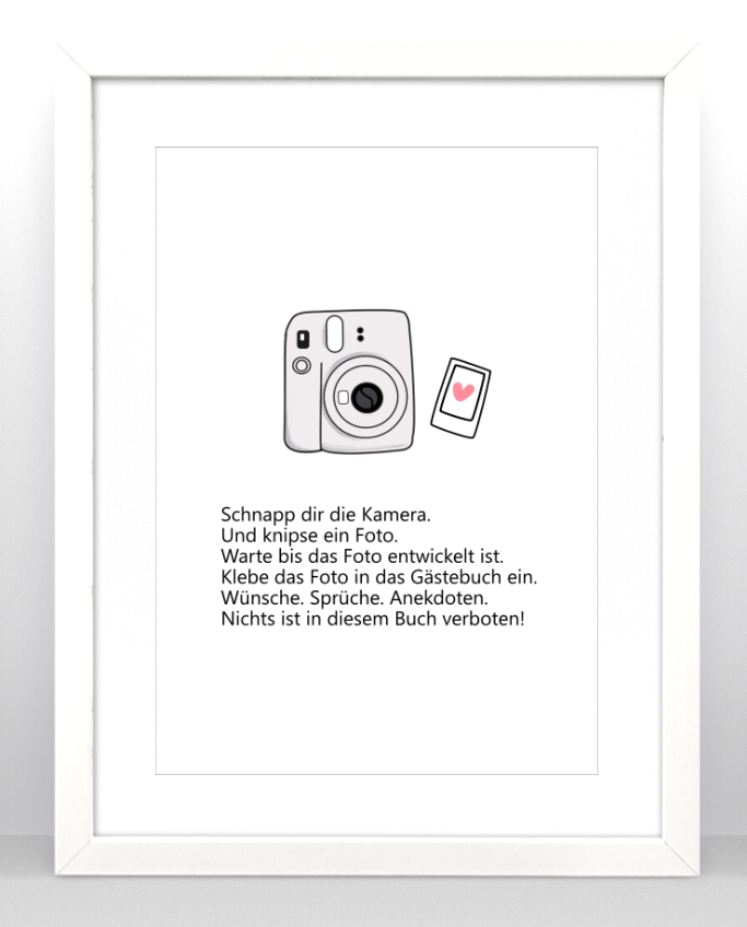 Gästebuch Einleitung Instax Mini 12