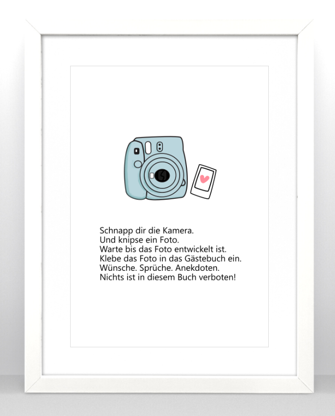 Gästebuch Einleitung Instax Mini 9