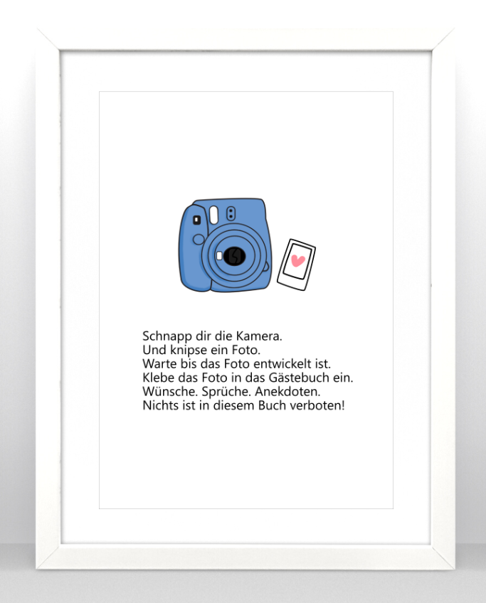 Gästebuch Einleitung Instax Mini 9