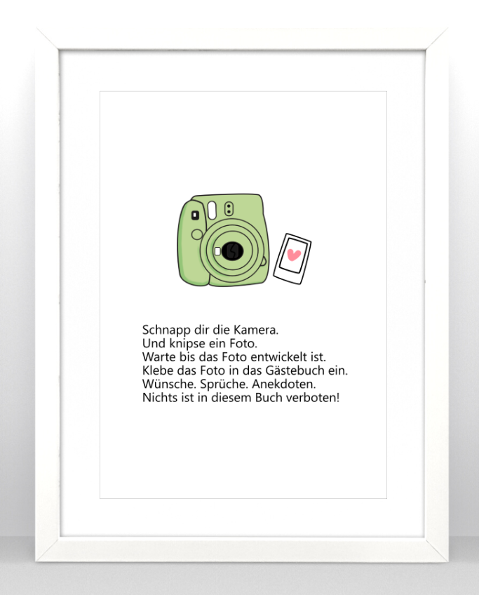 Gästebuch Einleitung Instax Mini 9