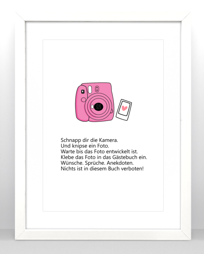 Gästebuch Einleitung Instax Mini 9