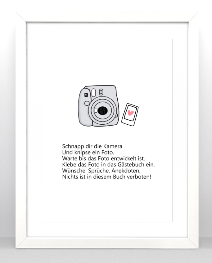 Gästebuch Einleitung Instax Mini 9